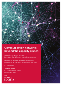 Communication networks beyond the capacity crunch