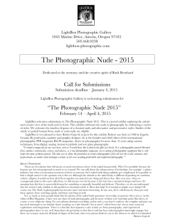 The Photographic Nude - 2015 - LightBox Photographic Gallery