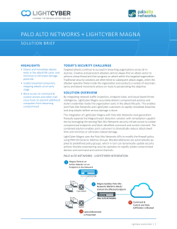 Palo Alto Networks + LightCyber Solution Brief