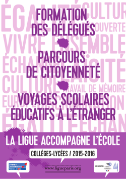 colleges et lycees - FÃ©dÃ©ration de Paris de la Ligue de l`enseignement
