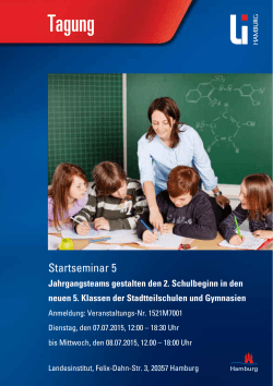 Tagung - Landesinstitut fÃ¼r Lehrerbildung und Schulentwicklung
