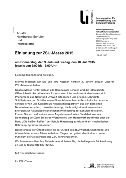Einladung zur ZSU-Messe 2015 - Landesinstitut fÃ¼r Lehrerbildung