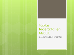Tablas federadas en MySQL