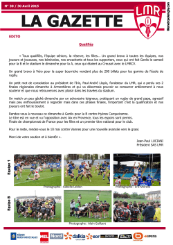 EDITO - Lille MÃ©tropole Rugby