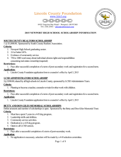 Newport High School Info 2015 - Lincoln County School District