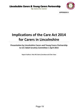 Care Act 2014 Implications for Carers Appendix B , item 4. PDF 721
