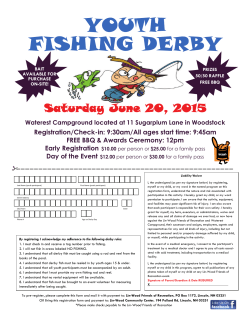 Fishing Derby 2015 Flyer