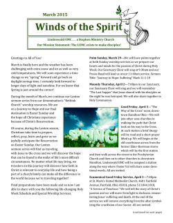 March 2015 - Lindenwald United Methodist Church