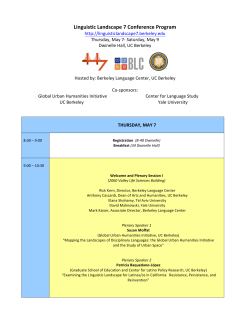 FINAL PROGRAM â sessions, presenters and titles