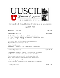 UUSCIL Conference 2015 schedule
