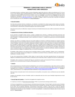 tÃ©rminos y condiciones para el servicio marketplace linio venezuela