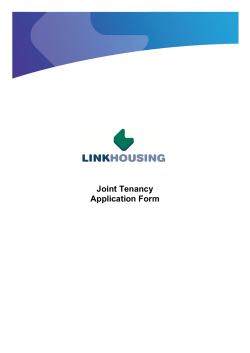 Joint Tenancy Application Form