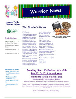 Warrior Newsletter - April 17 - Linwood Public Charter School