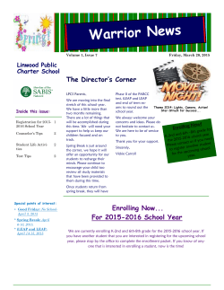 Warrior Newsletter-March 20 - Linwood Public Charter School