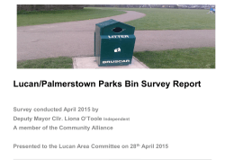 Park Bin Survey 2015 - Cllr. LIONA O`TOOLE