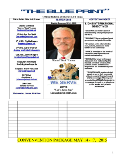 Redding 2015 Convention Information Package  - District 4-C2