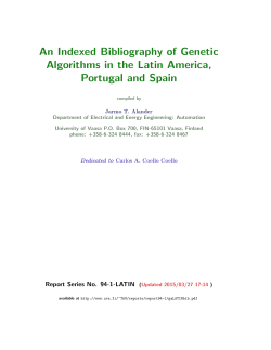 An Indexed Bibliography of Genetic Algorithms in the Latin America