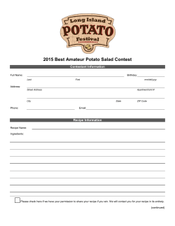 the potato salad contest form