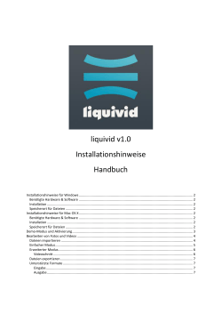 liquivid v1.0 Installationshinweise Handbuch
