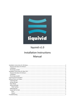 liquivid v1.0 Installation Instructions Manual
