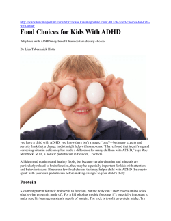 Food choices for Kids with ADHD