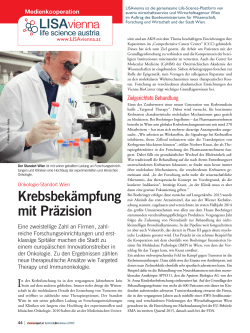Chemiereport 02-2015 Onkologie Standort Wien