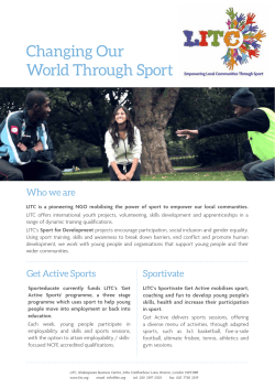 Changing Our World Through Sport