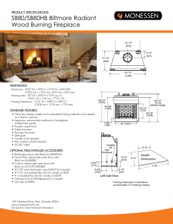 SB80/SB80HB Biltmore Radiant Wood Burning Fireplace
