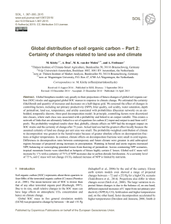 Global distribution of soil organic carbon, based on the