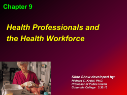Chapter 9 Scenarios Health Professionals and