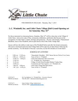 LC Windmill, Inc. and Little Chute Village Hall Grand Opening set for