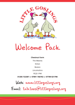 welcome pack - Little Goslings Childcare Services | Homepage