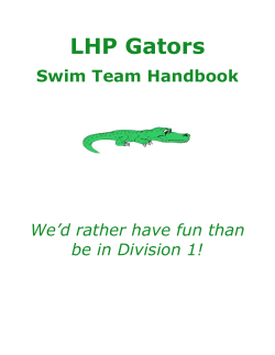 Swim Team Handbook - Little Hunting Park