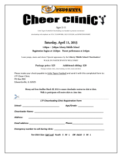 2015 LTF Cheer Clinic Flyer & Waiver