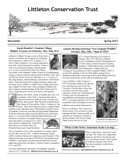 Spring 2015 Newsletter - Littleton Conservation Trust