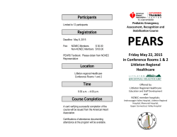 pdf of PEARS flyer - Littleton Regional Healthcare
