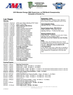 Schedule - Live Timing and Scoring