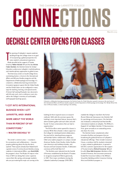 OEChSlE CENTEr OpENS fOr ClaSSES
