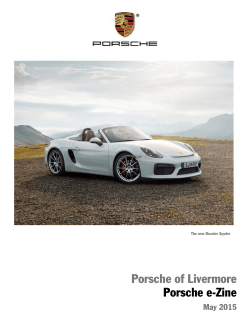 Porsche of Livermore Porsche e-Zine