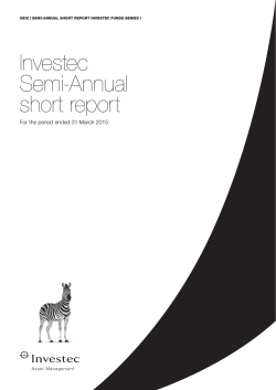 Investec Semi-Annual short report