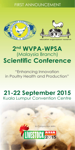 2nd WVPA-WPSA Scientific Conference