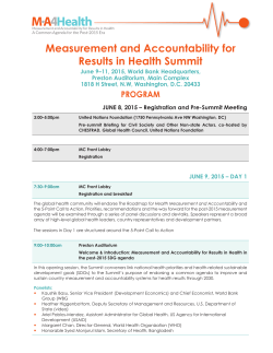 Measurement and Accountability for Results in