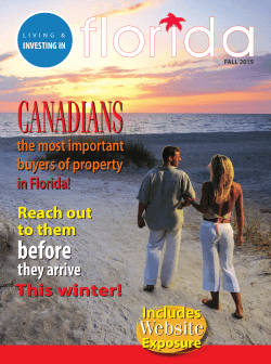 Fall 2015 Living & Investing in Florida Media Guide