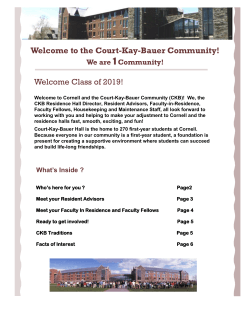Welcome Class of 2019! Welcome to the Court-Kay