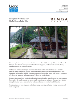 Living Seas Weekend Trips Rimba Resort, Pulau Sibu