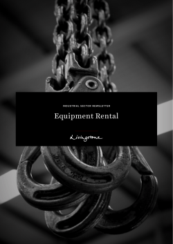 Equipment Rental Newsletter 2015