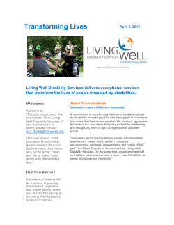 Transforming Lives - Living Well Disability Services