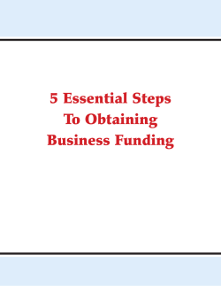 5 Essential Steps To Obtaining Business Funding