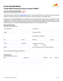 2015-2016 FRMAP Application Form - Part A