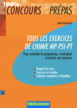 BEAUMONT - Tous les Exercices de Chimie MP-PSI-PT-